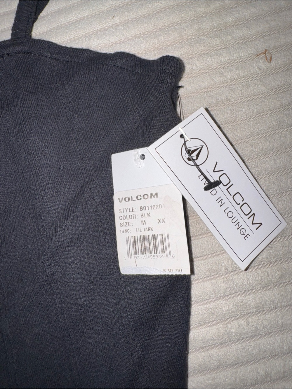 Volcom Black Button-Front Cami Top - Picture 2 of 4